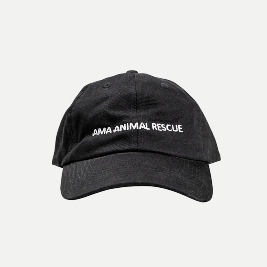 AMA Animal Rescue Black Logo Cap