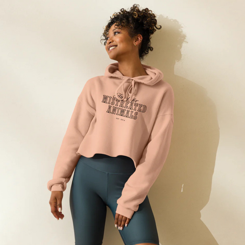 AMA Logo Cropped Hoodie - Peach