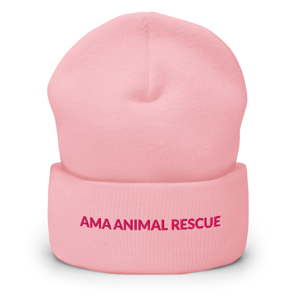AMA Logo Pink Cuffed Beanie Hat