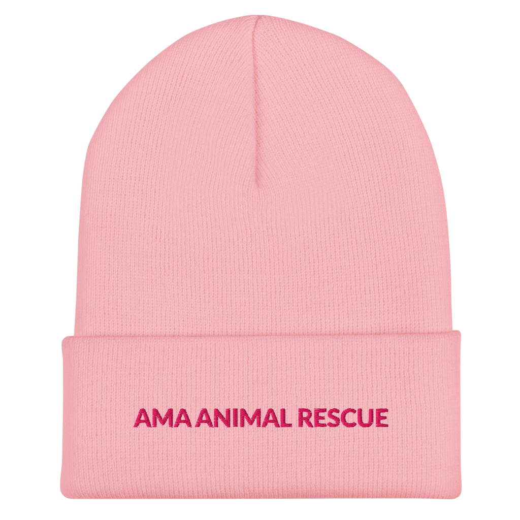 AMA Logo Pink Cuffed Beanie Hat