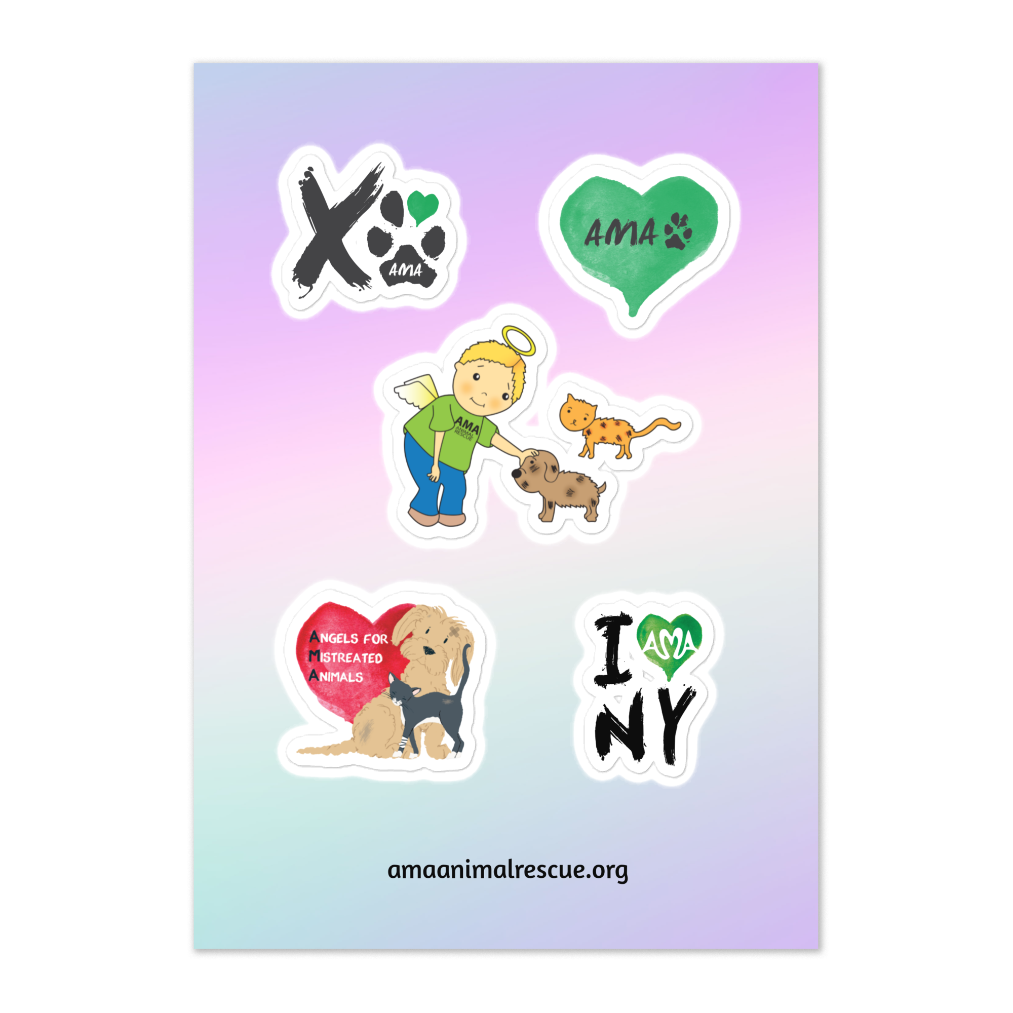 Ama Shp AMA Logo Sticker Sheet – AMA Animal Rescue