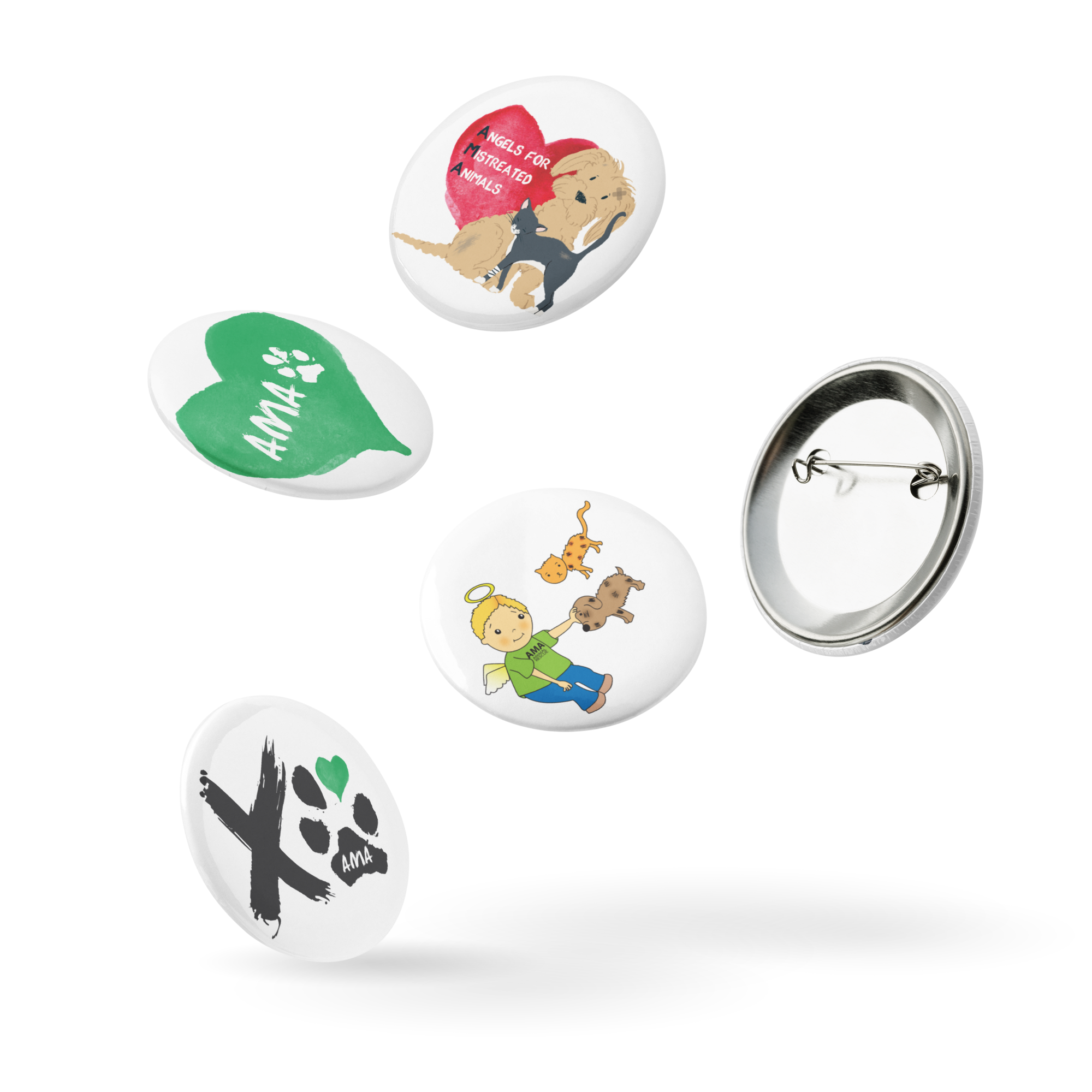 AMA Pins -Set of 5 – AMA Animal Rescue