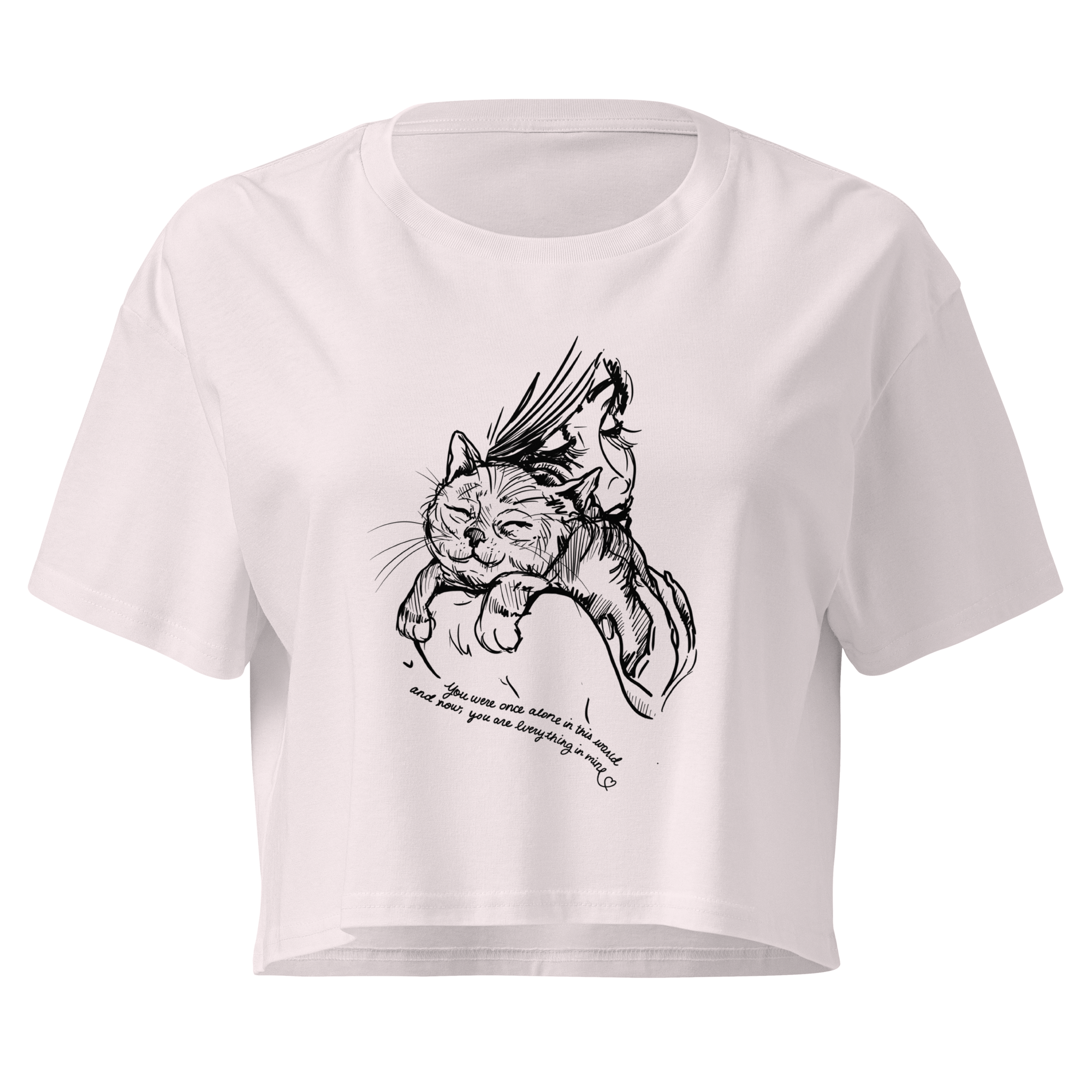 AMA You're My World Cat Crop Top