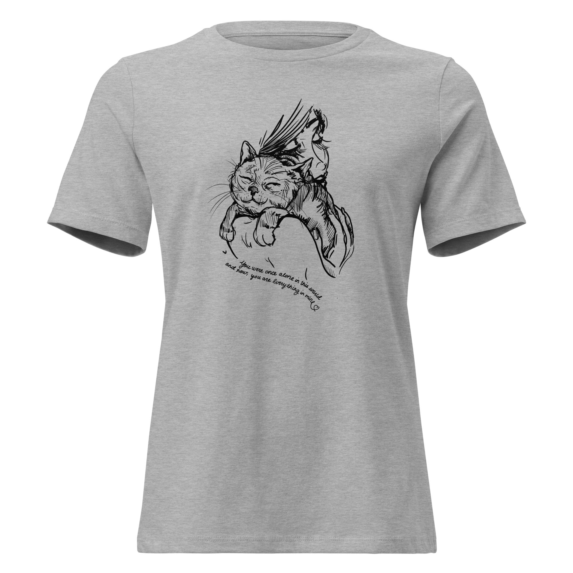 AMA You're My World Cat Relaxed T-Shirt