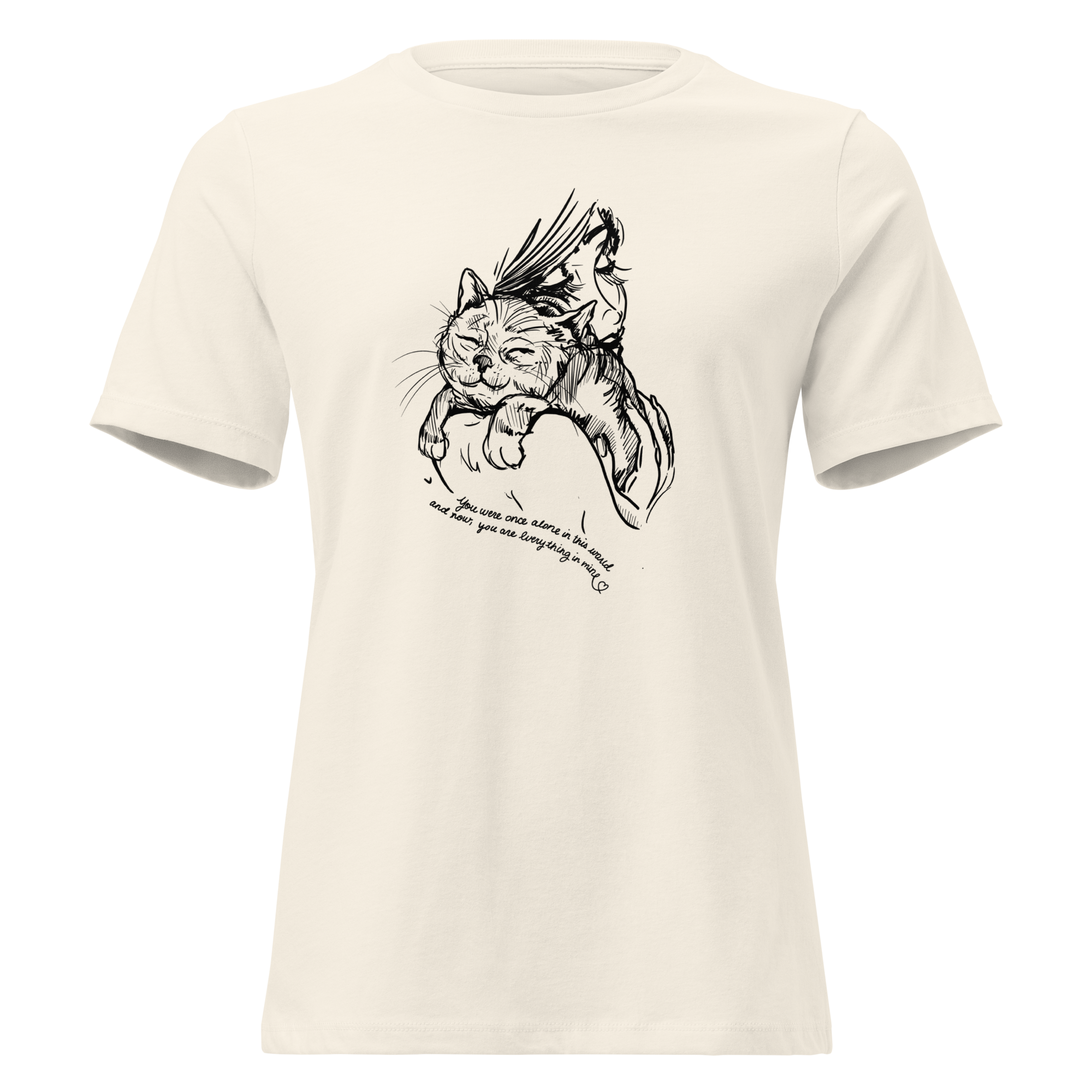 AMA You're My World Cat Relaxed T-Shirt