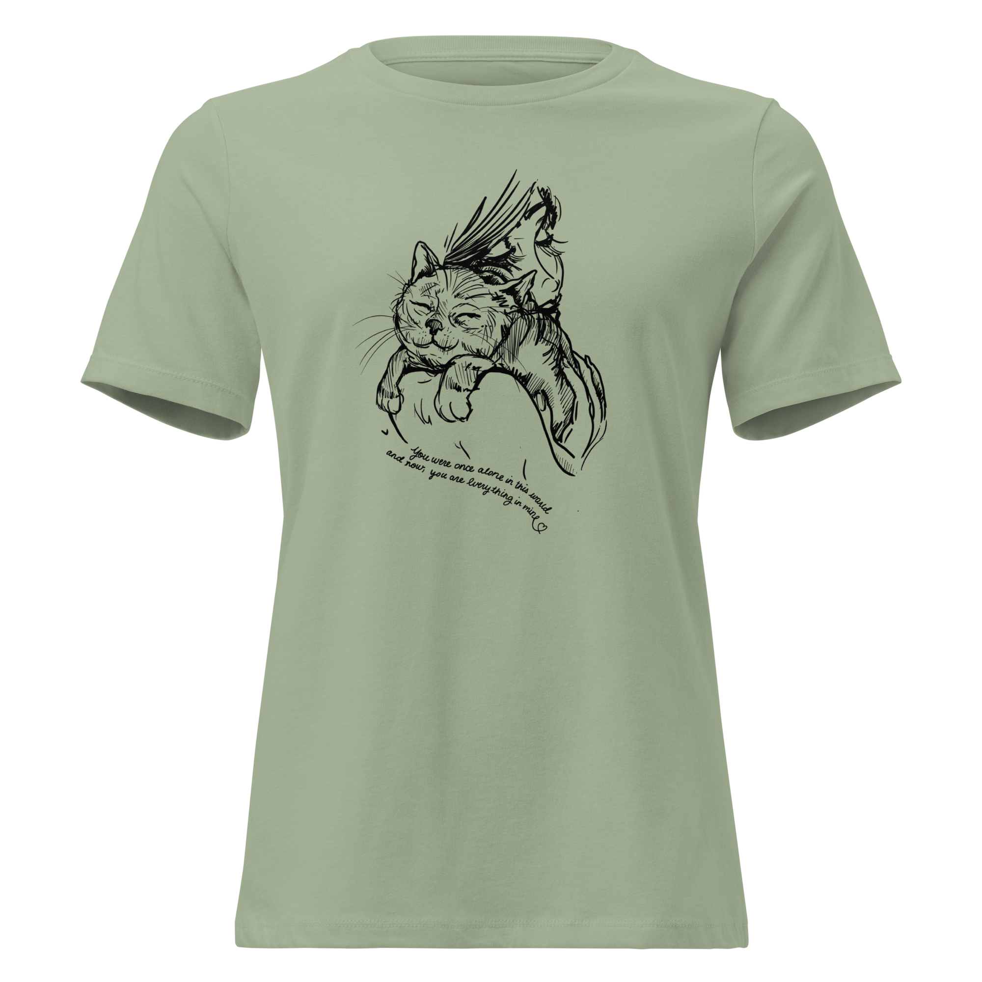 AMA You're My World Cat Relaxed T-Shirt